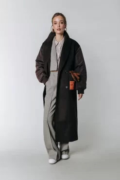 Ada Wool Long Coat | Cacao | Colourful Rebel Best