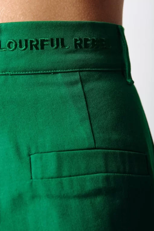 Alden Straight Pants | Deep Green | Colourful Rebel Sale