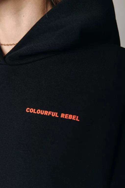 Aqua Flowers Hoodie | Black | Colourful Rebel Flash Sale