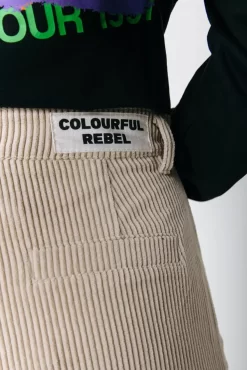 Cora Corduroy Pants | Light Sand | Colourful Rebel Outlet