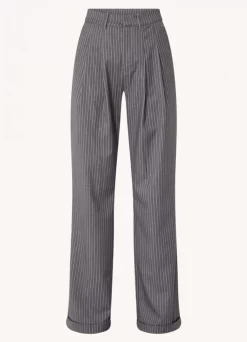 Cora Stripe Pants | Dark Grey | Colourful Rebel Clearance