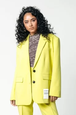 Gemma Oversized Blazer | Neon Lime | Colourful Rebel Sale