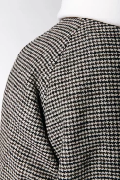 George Raglan Dogtooth Coat | Brown | Colourful Rebel Fashion