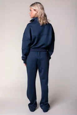 Ilena Zipped Sweat | Dark Blue | Colourful Rebel Discount