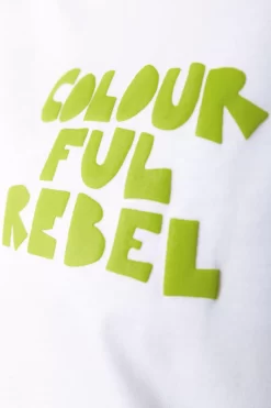 Logo Tee | White | Colourful Rebel Cheap