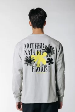 Mother Nature Long Sleeve | Light Grey | Colourful Rebel Cheap