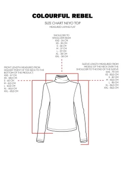 Neyo Graphic Peached Turtleneck Top | Multicolor | Colourful Rebel Flash Sale