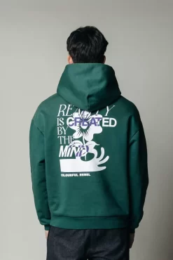 Reality Hoodie | Dark Green | Colourful Rebel Outlet