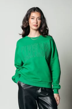 Rebel Embro Sweat | Grass Green | Colourful Rebel Best