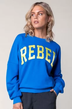 Rebel Patch Sweat | Vibrant Blue | Colourful Rebel Fashion