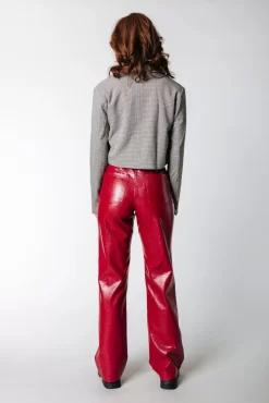 Russy Croco Pants | Red | Colourful Rebel Discount