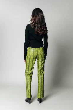 Russy Snake Pants | Neon Lime | Colourful Rebel Sale