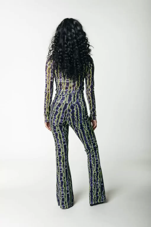 Tie Dye Stripes Mesh Flare | Multicolor | Colourful Rebel New