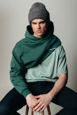 Uni Logo Hoodie | Dark Green | Colourful Rebel Best