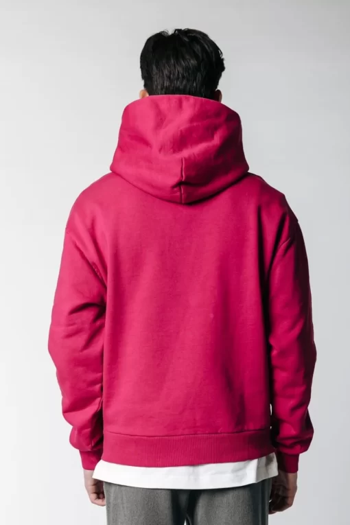 Uni Logo Relaxed Hoodie | Burgundy | Colourful Rebel Sale