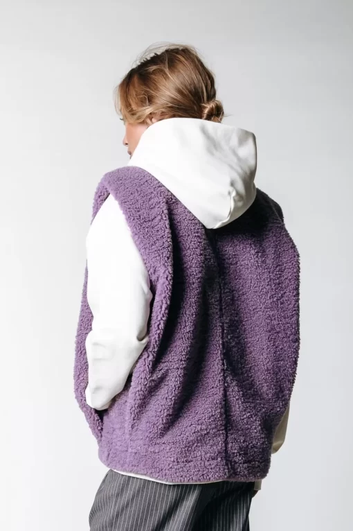 Yoni Teddy Gilet | Light Lilac | Colourful Rebel Online